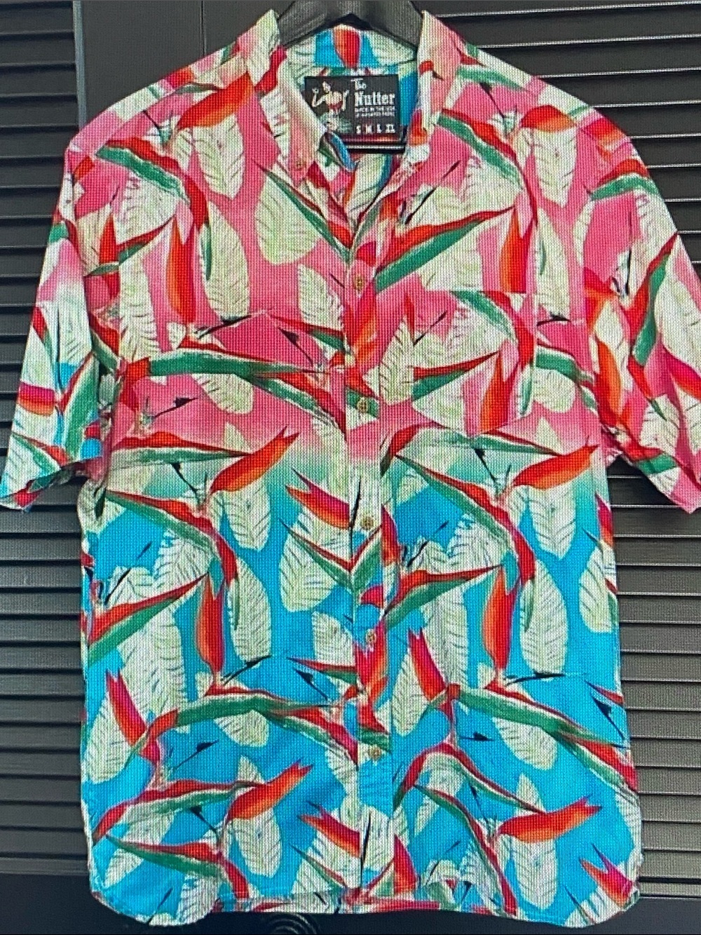 chubbies Pink and Blue Tropical Birds Short-Sleeve Button-Down